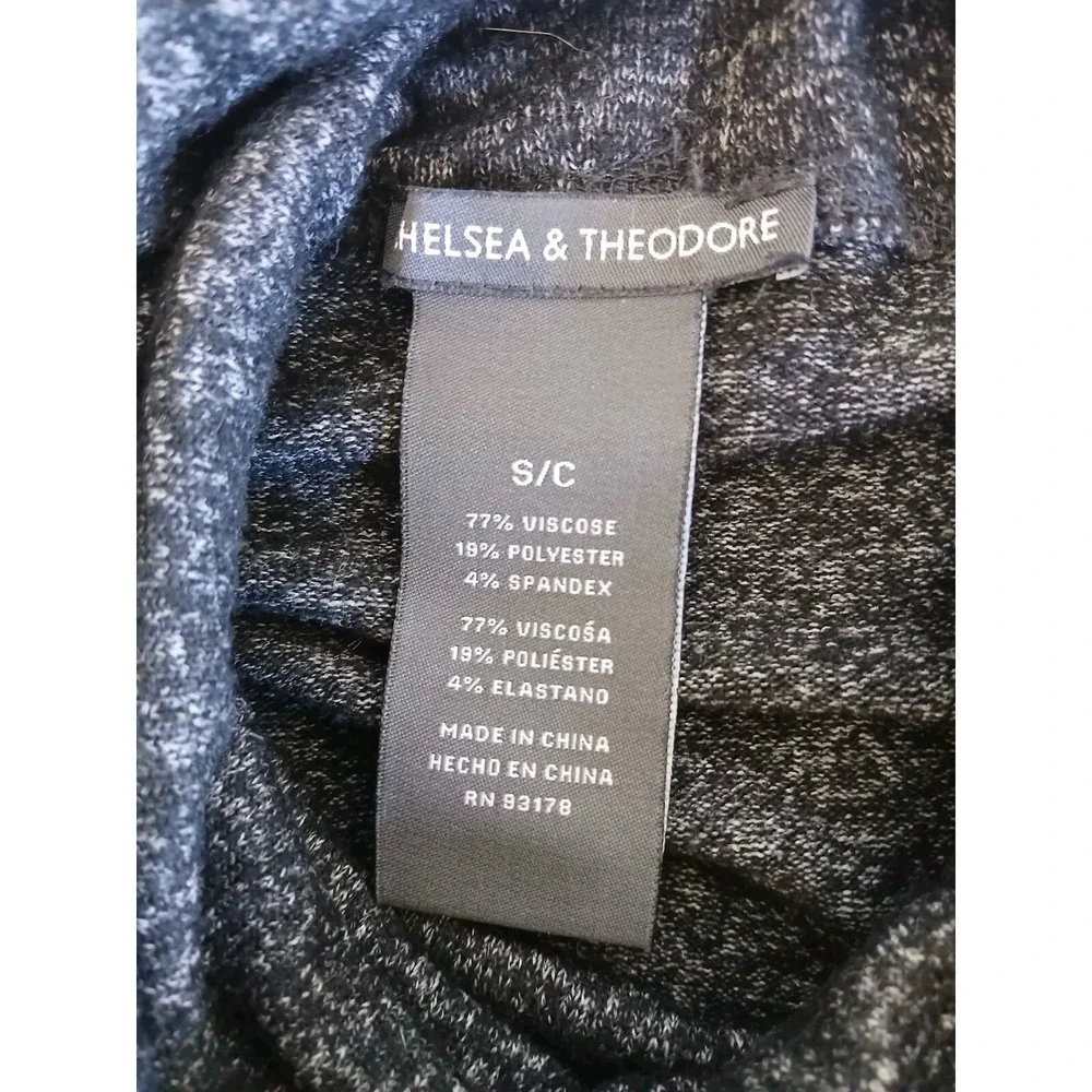 Chelsea & Theodore Women Sweater Pullover‎ Turtleneck Size Small Black Gray